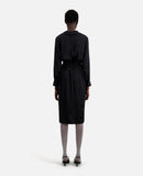 Vestido cruzado - Negro - Mujer