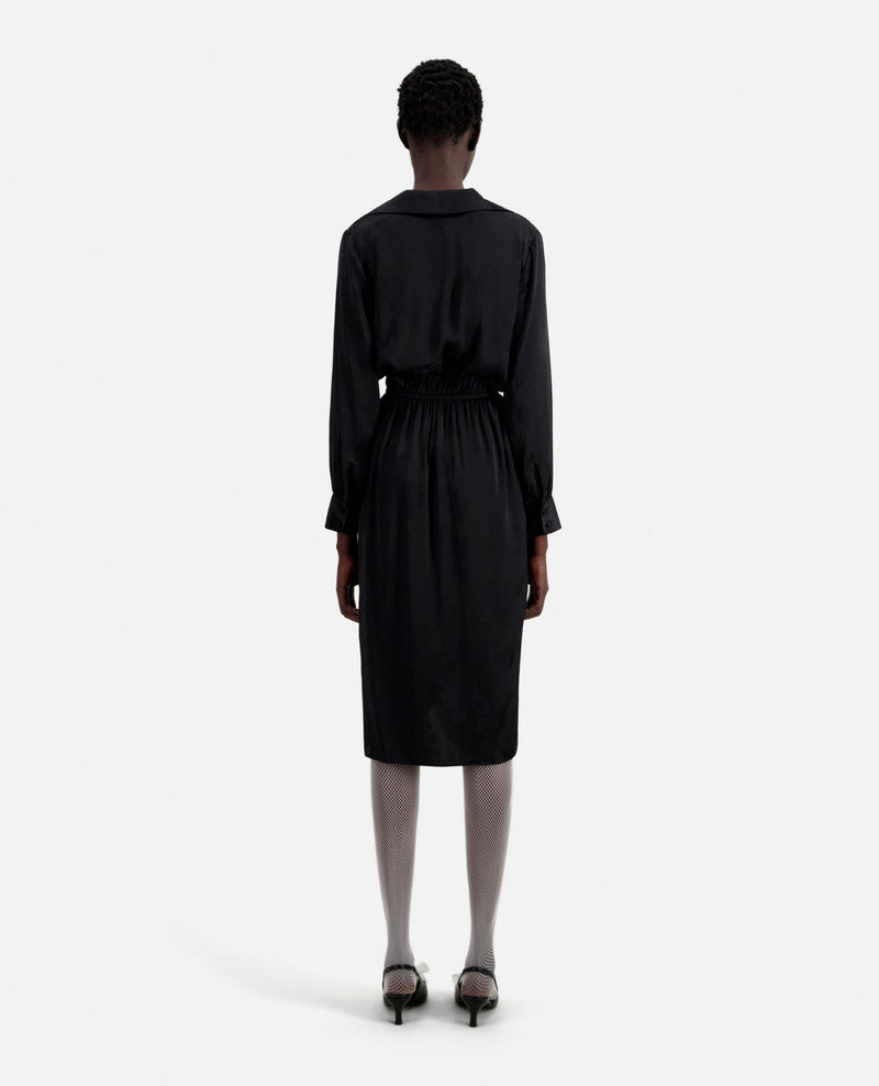 Vestido cruzado - Negro - Mujer