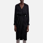 Wrap Dress - Black - Women