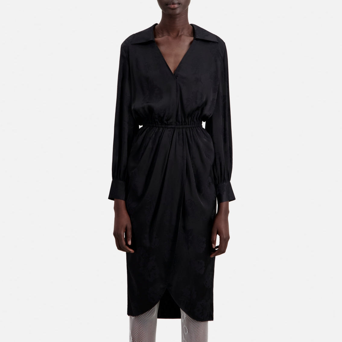 Wrap Dress - Black - Women