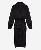 Wrap Dress - Black - Women