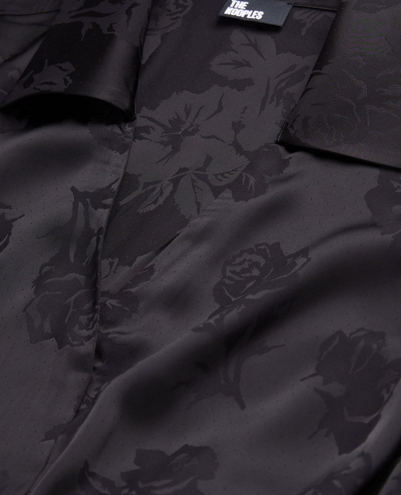 Vestido cruzado - Negro - Mujer