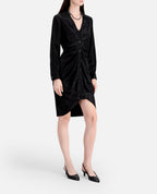 Shirt Dress - Black - Women