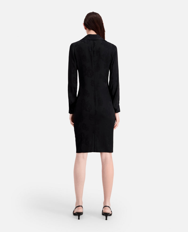 Vestido camisero - Negro - Mujer