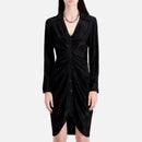 Vestido camisero - Negro - Mujer