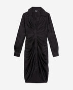 Shirt Dress - Black - Women