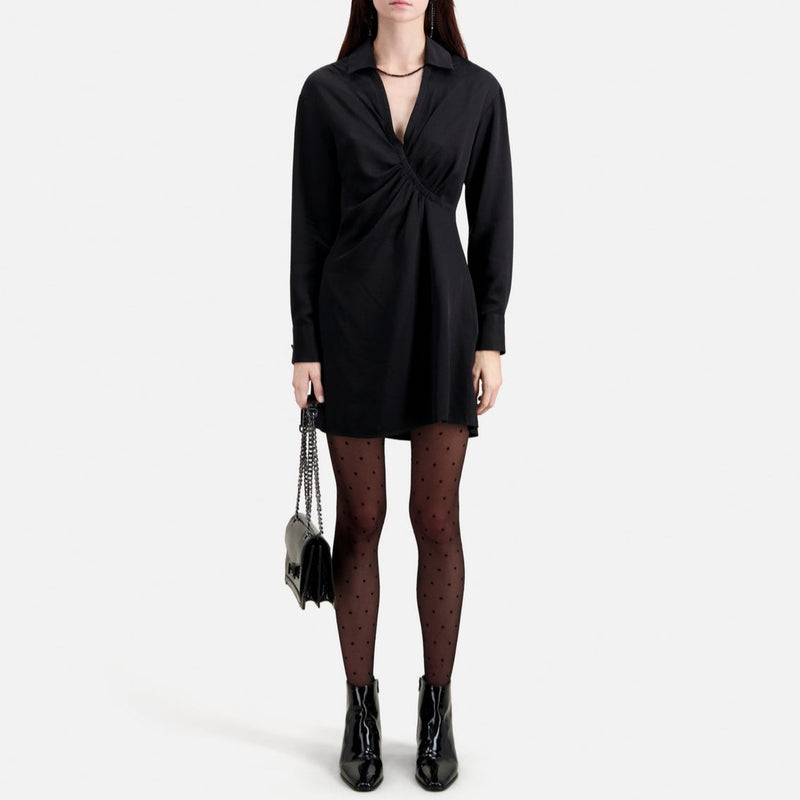 Vestido Corto Manga Larga - Mujer
