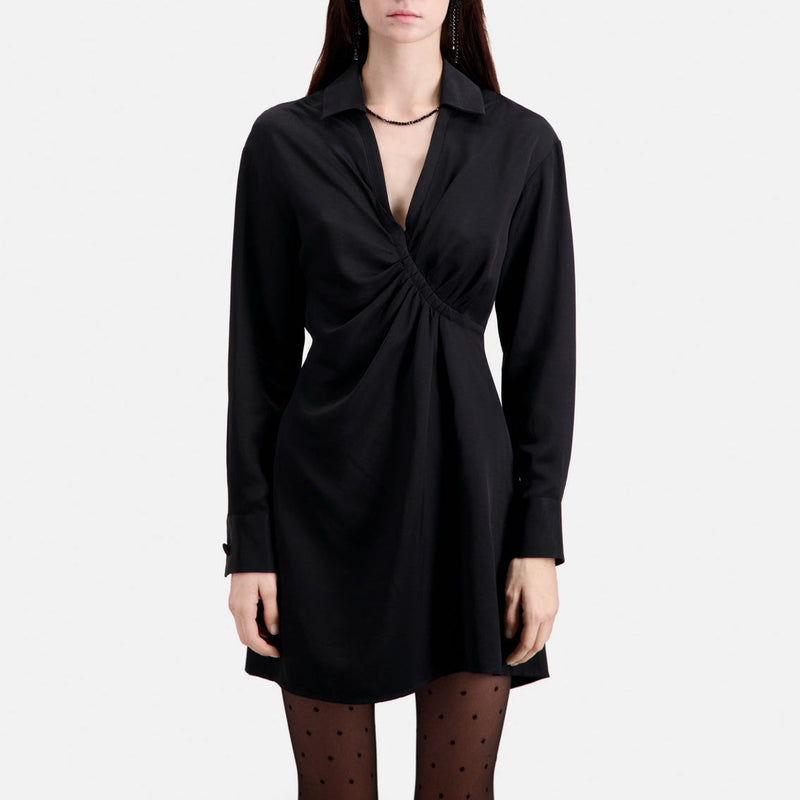Vestido Corto Manga Larga - Mujer