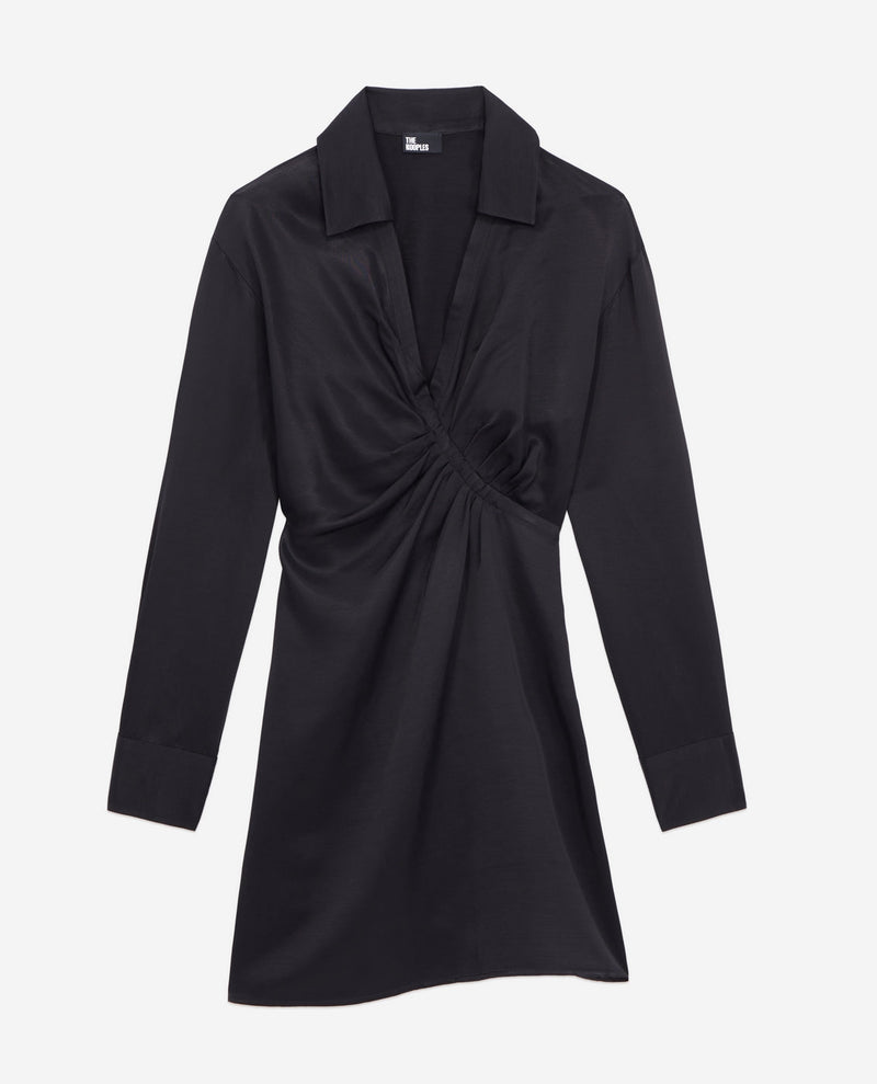 Vestido Corto Manga Larga - Mujer