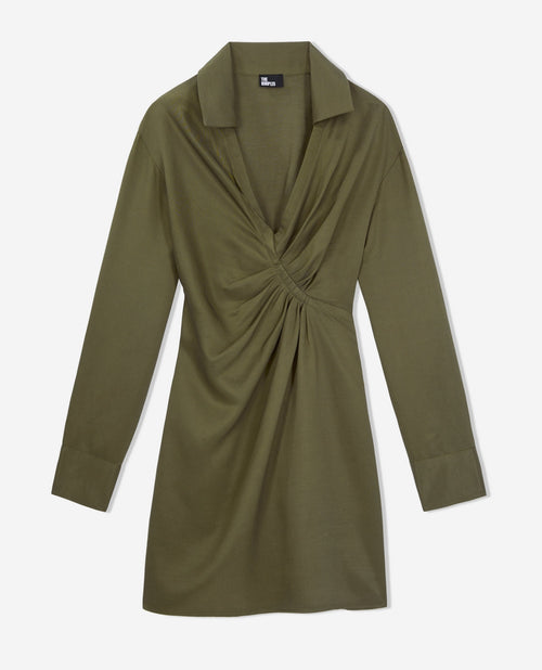 Vestido Corto Manga Larga - Mujer