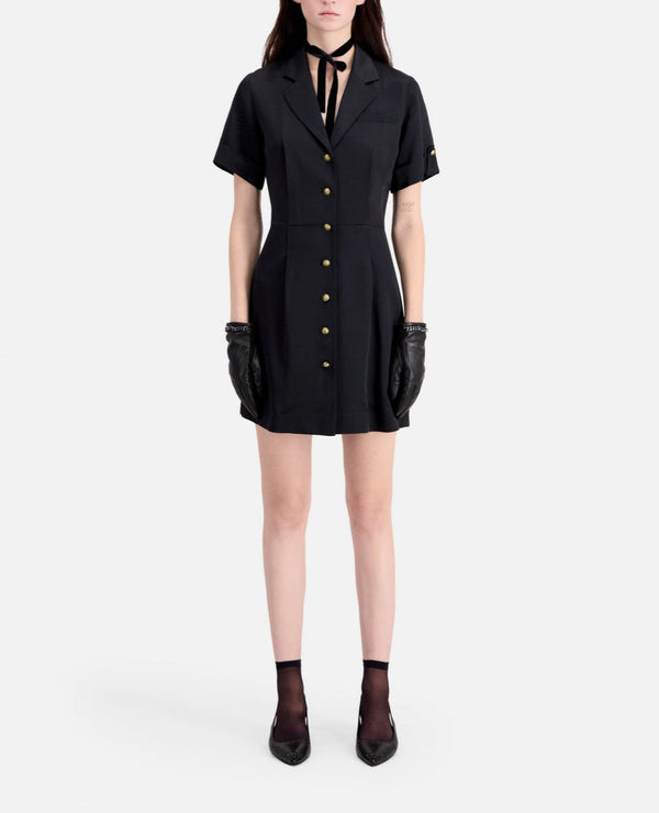 Shirt Dress - Black - Women