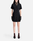 Shirt Dress - Black - Women