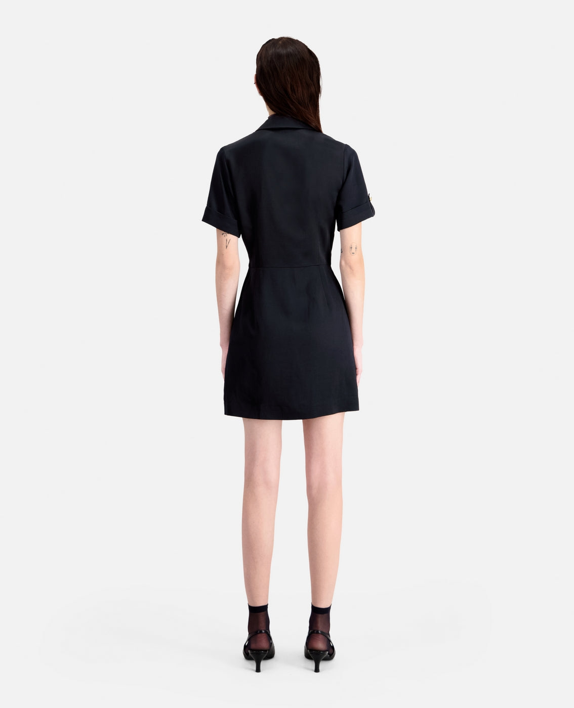 Shirt Dress - Black - Women