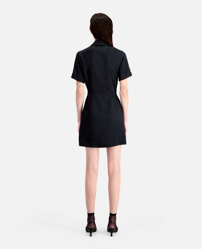 Shirt Dress - Black - Women