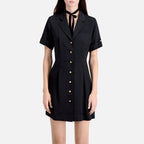 Shirt Dress - Black - Women