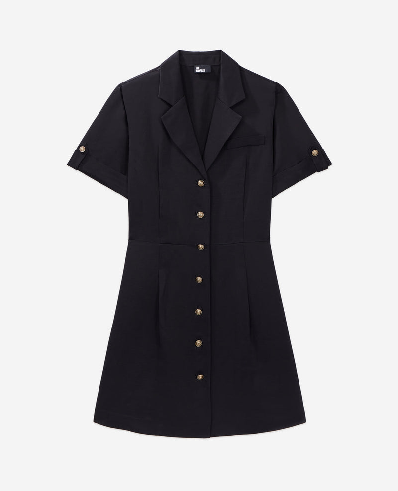 Shirt Dress - Black - Women