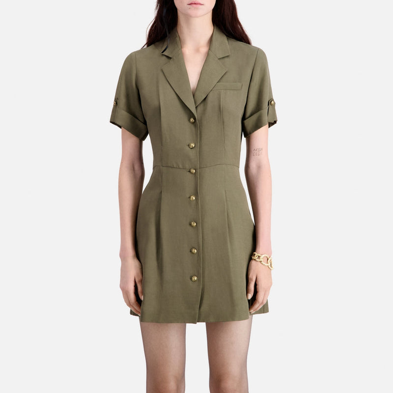 Robe Chemise - Kaki - Femme