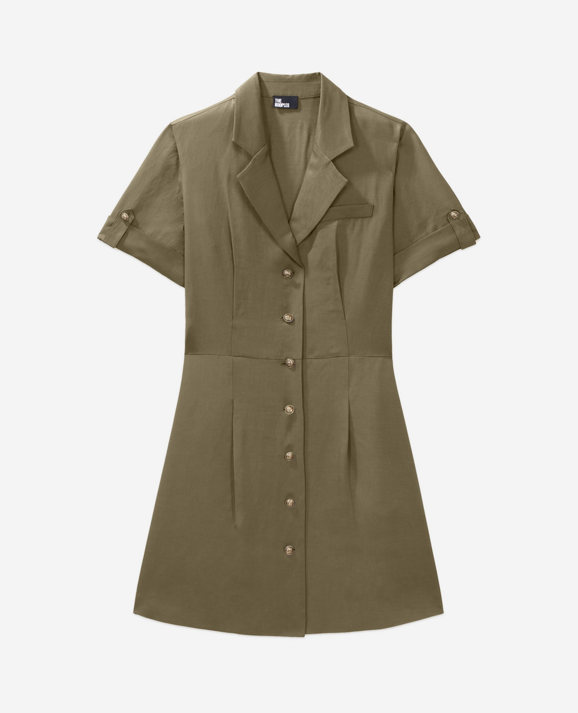 The Kooples - Vestido Camisero - Caqui - Mujer