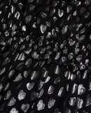 Robe Courte A Petits Coeurs Manches Longues Taille Elastiquee