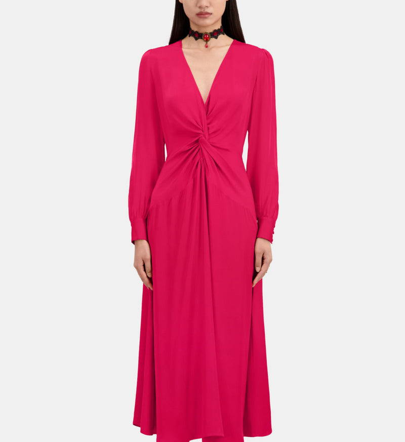 Robe Longue Nouee Manhce Longue