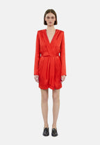 The Kooples - Robe Courte A Manches Longues Avec Zips Fantaisies