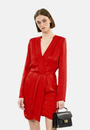 Robe Courte A Manches Longues Avec Zips Fantaisies