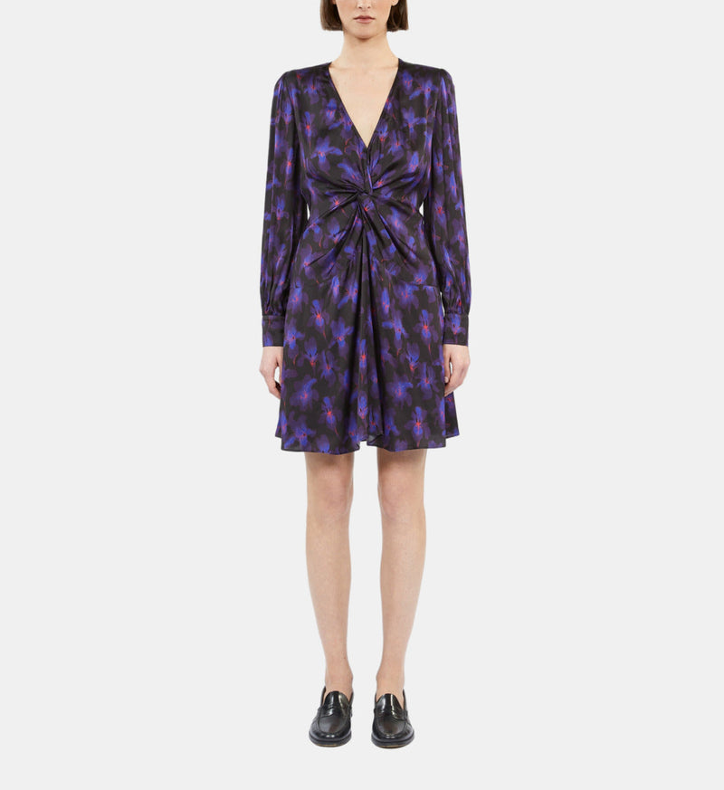 Robe Courte Nouee Manches Longues