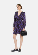 Robe Courte Nouee Manches Longues
