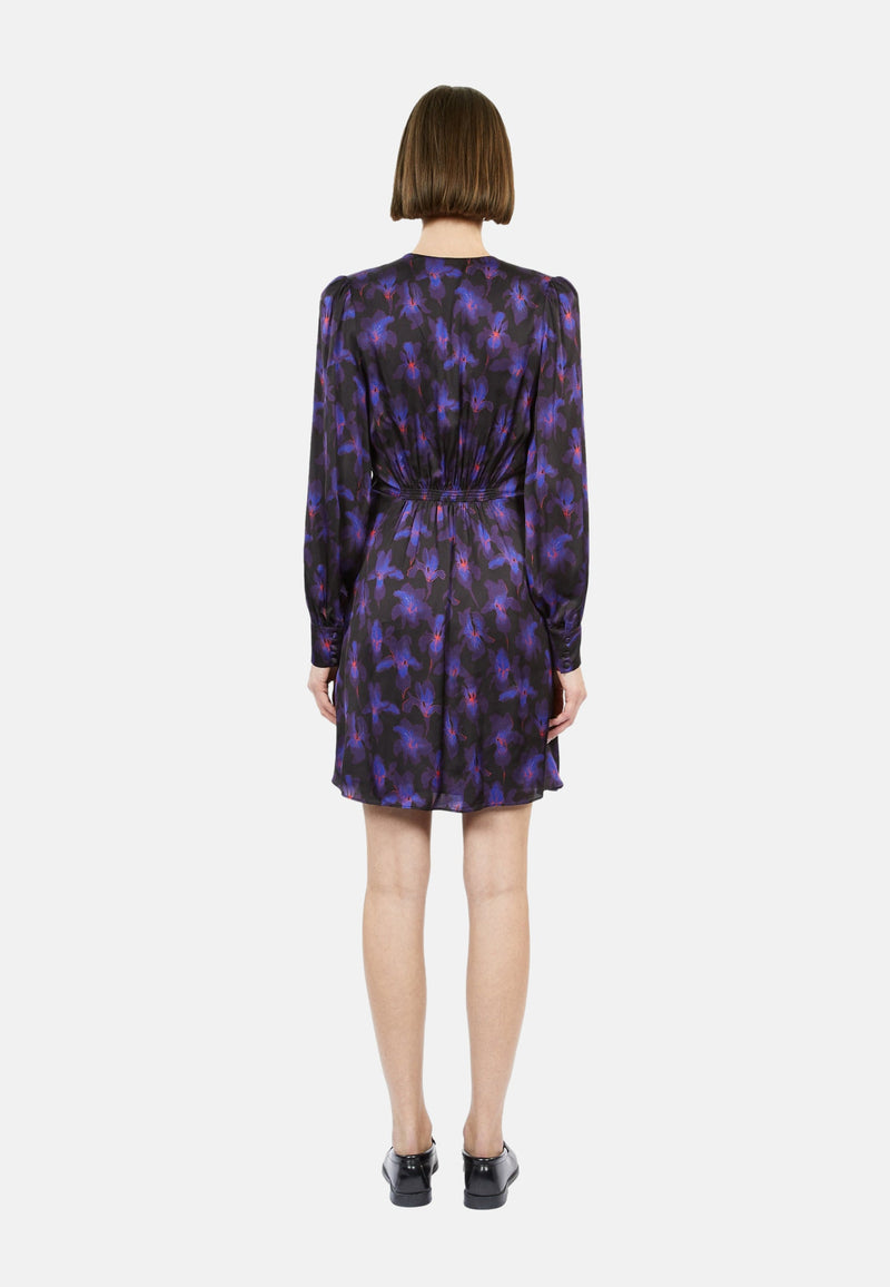 Robe Courte Nouee Manches Longues