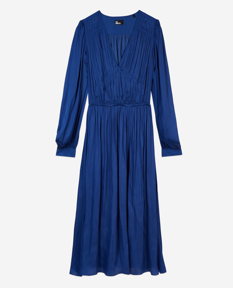 Robe Longue Manches Longues A Fronces