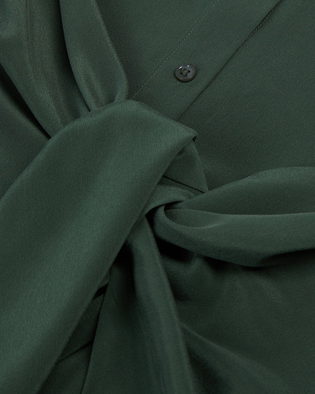 The Kooples - Long Sleeve Tied Washed Silk Shirt Dress