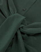 The Kooples - Long Sleeve Tied Washed Silk Shirt Dress