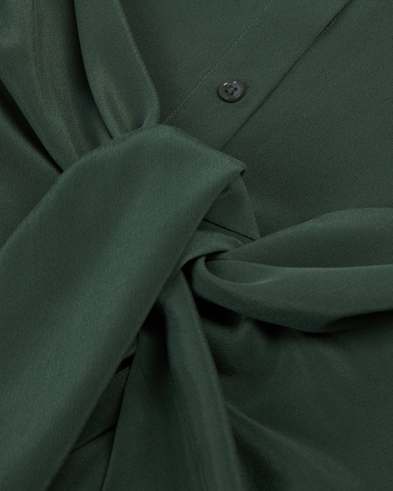 The Kooples - Robe Chemise Manches Longues En Soie Lavee Nouee