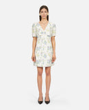 Robe Courte A Manches Courtes Froncee