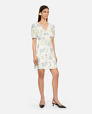 Robe Courte A Manches Courtes Froncee