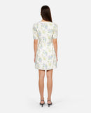 Robe Courte A Manches Courtes Froncee