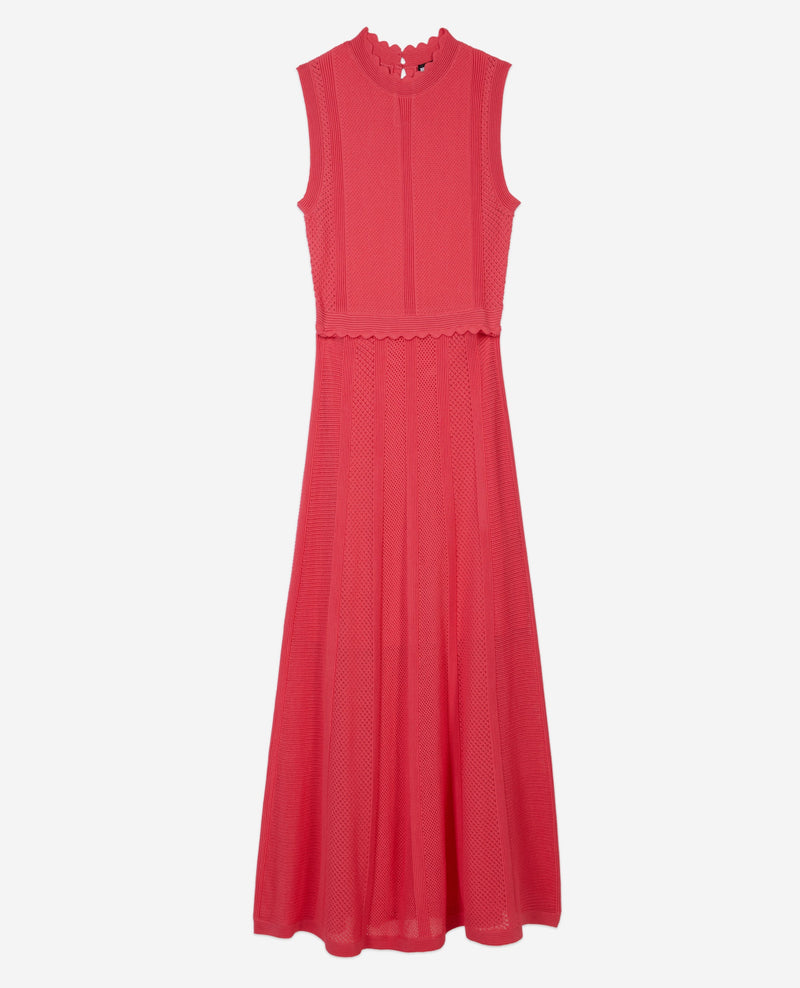 Robe Longue Sans Manches Avec Details De Points