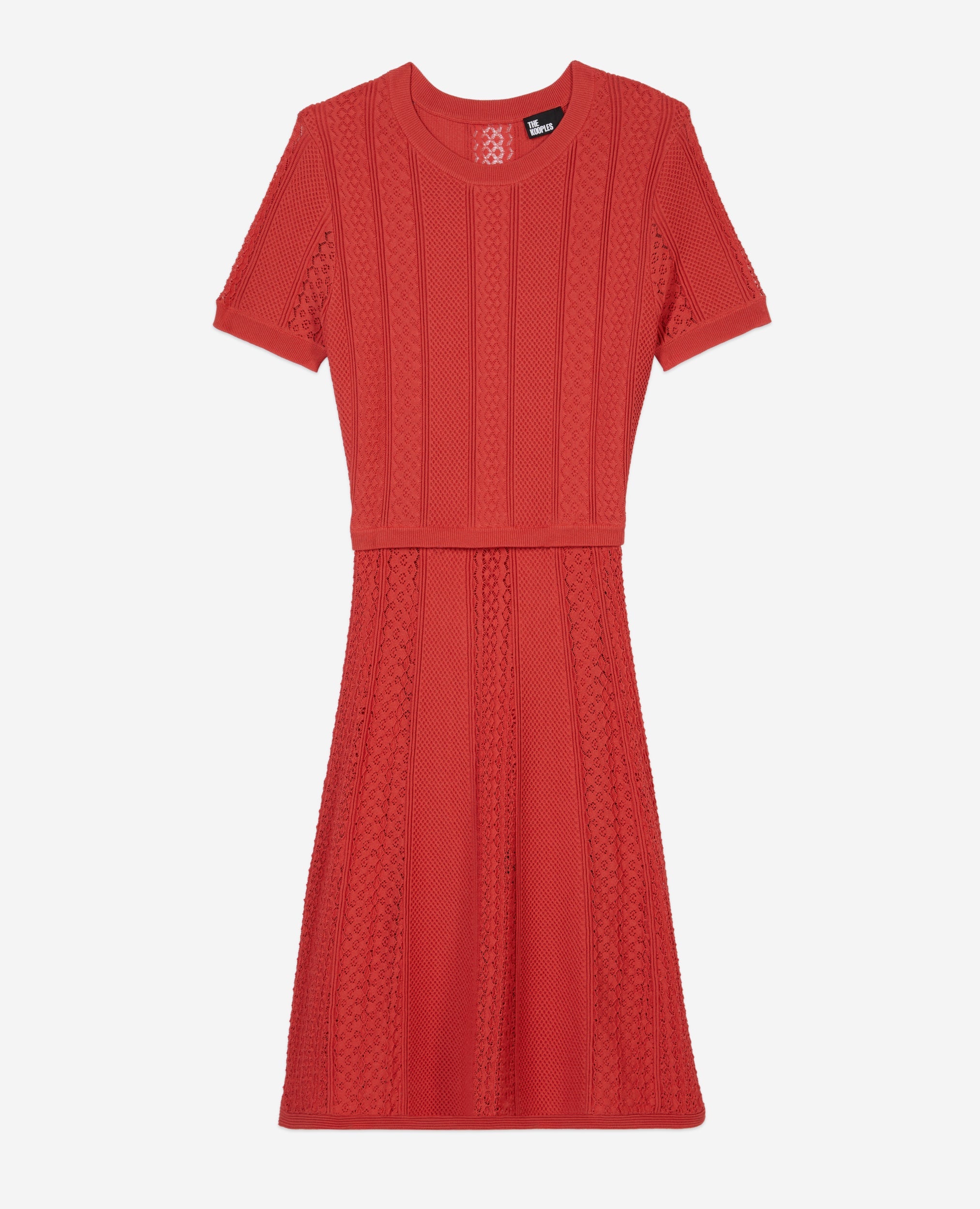 The Kooples - Robe Courte Avec Ouverture Dos Et Details De Points