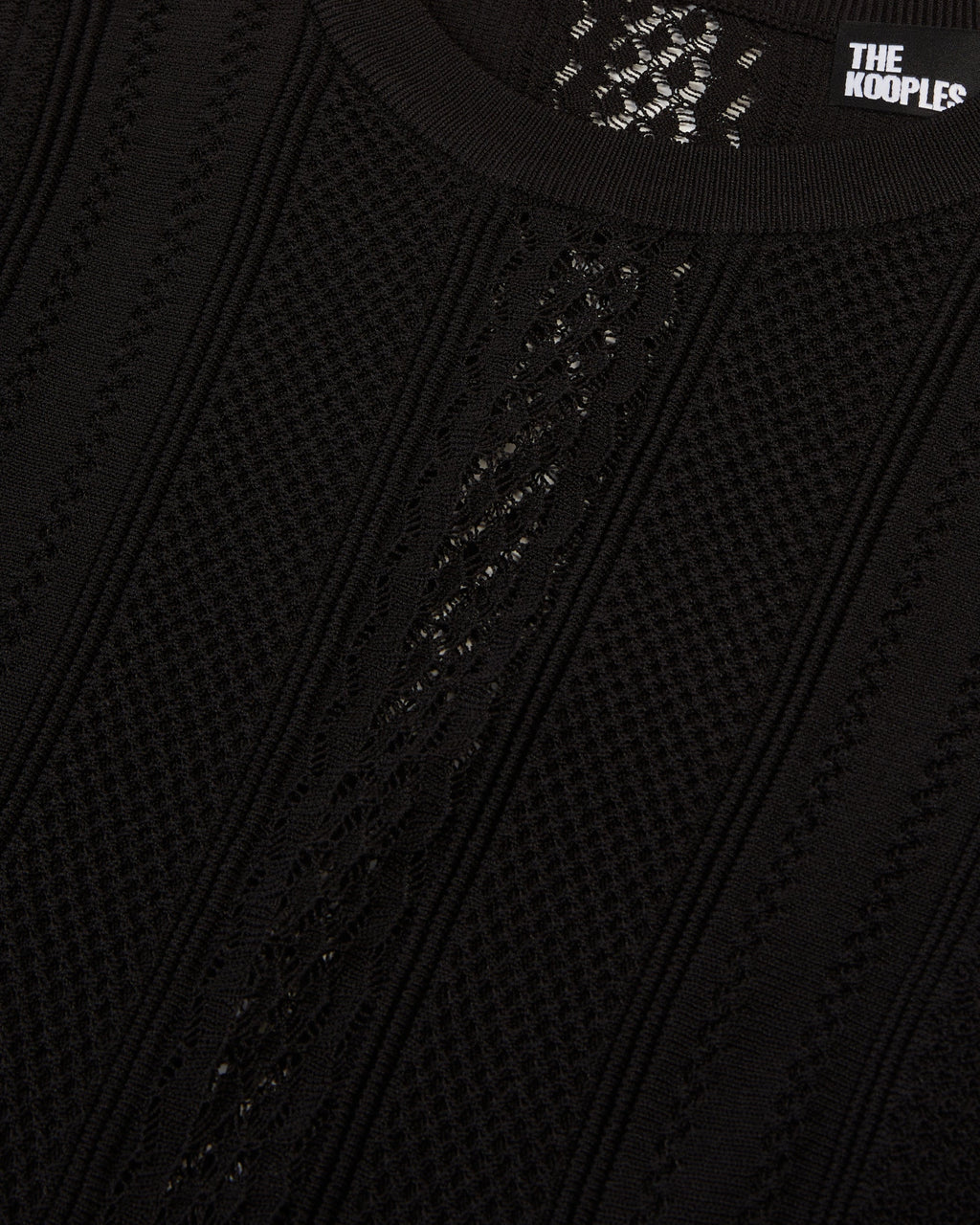 The Kooples - Robe Longue Details De Points Et Ouvertures Cotes