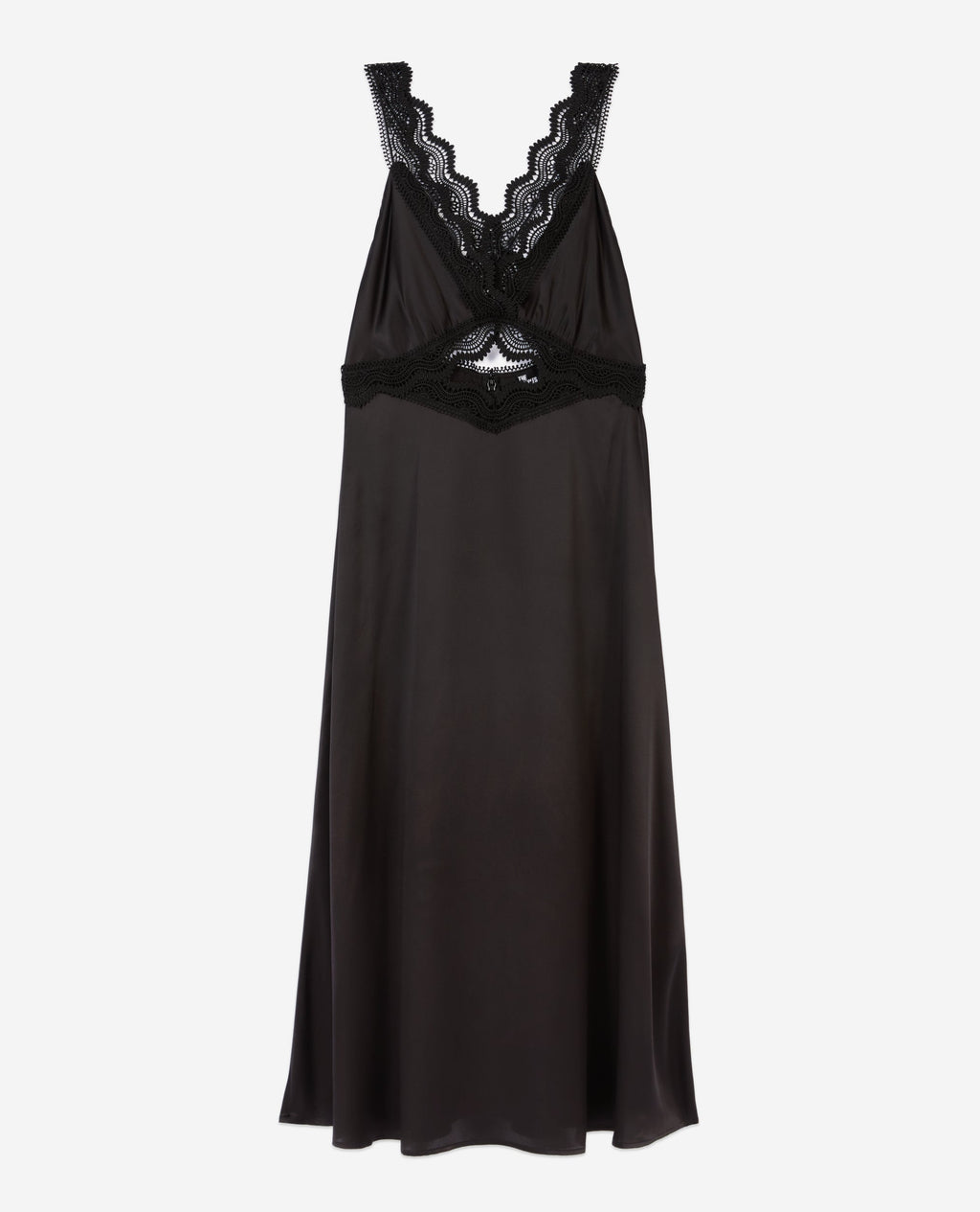 The Kooples - Robe Longue En Soie Avec Guipure