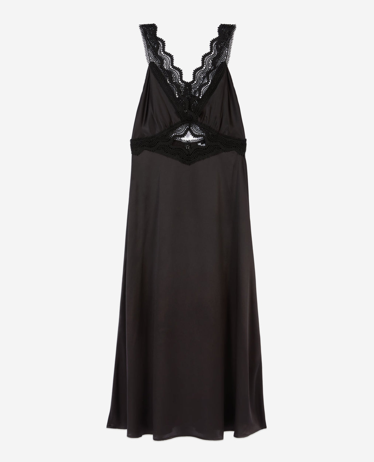 The Kooples - Robe Longue En Soie Avec Guipure
