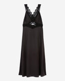 Robe Longue En Soie Avec Guipure
