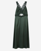 The Kooples - Long Silk Dress with Guipure Lace