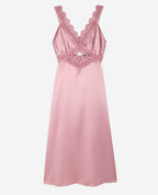 The Kooples - Robe Longue En Soie Avec Guipure