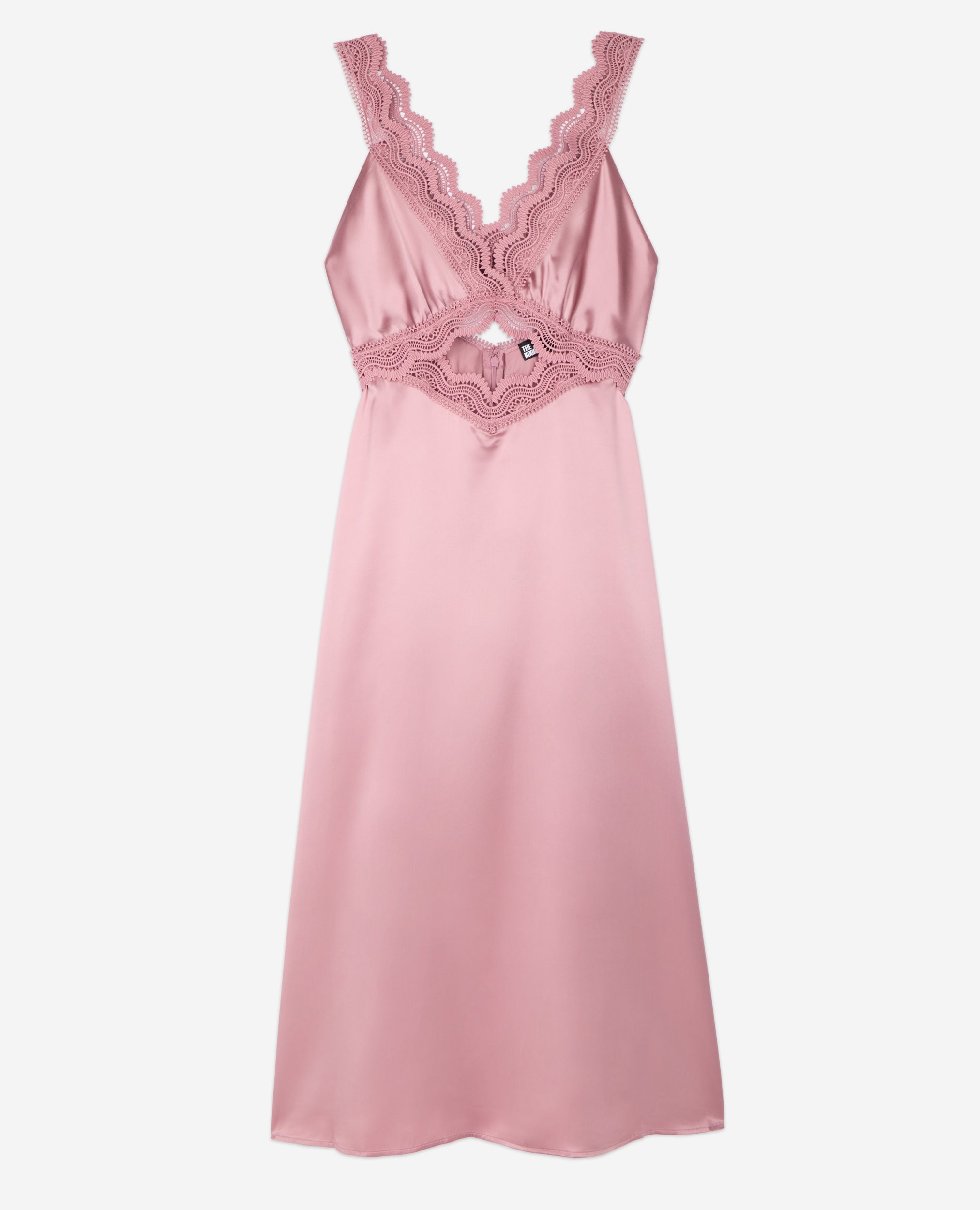 The Kooples - Robe Longue En Soie Avec Guipure