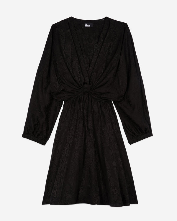 The Kooples - Short Dress with 3/4 Sleeves, Retightened Waist