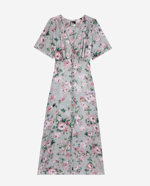 Robe Longue A Manches Courtes