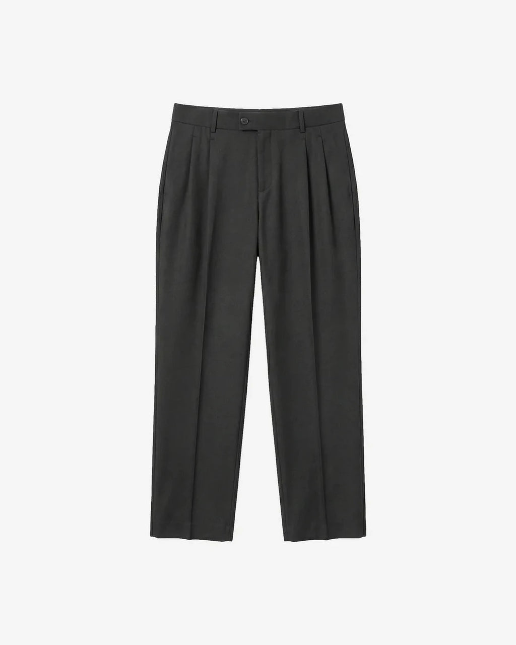 Coltesse - Pantalón Dos Plisados Gris Oscuro