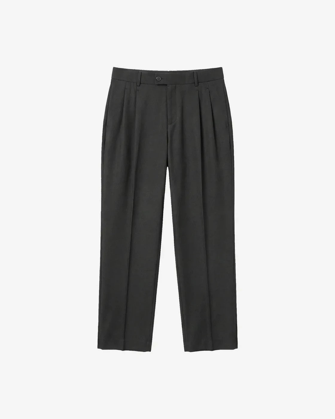 Coltesse - Pantalón Dos Plisados Gris Oscuro