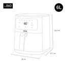 Friteuse Sans Huile 6L - Noir